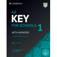 A2 Key for Schools 1 Authentic Practice Tests Book + Key & Audio Online