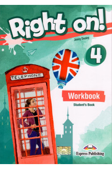 Right On! 4 Workbook Student's + Downloadable ieBook & DigiBooks App (pratybos)