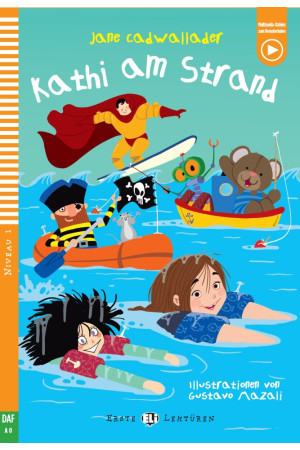 Erste A0: Kathi am Strand. Buch + Multimedia Files - PRADINIS (1-4kl.) | Litterula